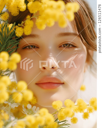 埋在含羞草中的女人 埋在含羞草中的女人 126511476