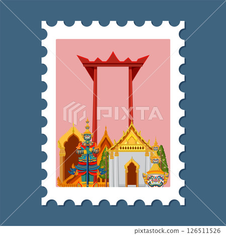 Thai Cultural Landmark Vector Illustration 126511526