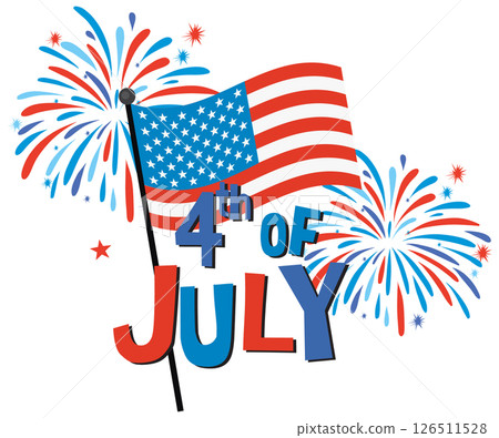 Patriotic 4th of July Celebration Illustration Patriotic 4th of July Celebration Illustration 126511528