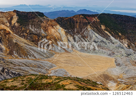 The crater basin of Numanodaira seen from Mt. Adatara and Mt. Tetsuzan 126512463
