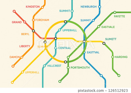 A train map of a fictional city A train map of a fictional city 126512923