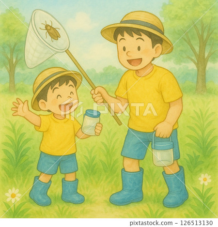 A nature experience where parents and children can enjoy catching insects A nature experience where parents and children can enjoy catching insects 126513130