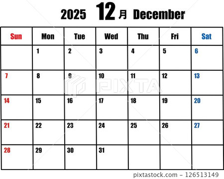 簡易行事曆（十二月） 126513149