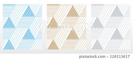 Set of abstract geometric patterns. Seamless vector backgrounds. Colored ornaments Graphic modern patterns Simple lattice graphic design Set of abstract geometric patterns. Seamless vector backgrounds. Colored ornaments Graphic modern patterns Simple lattice graphic design 126513617