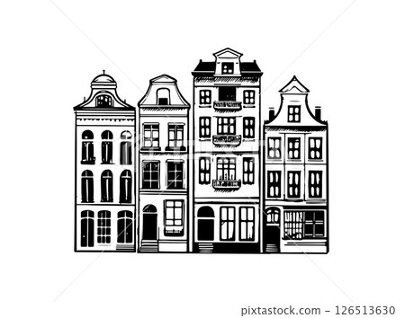 amsterdam, building, vector 126513630