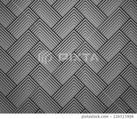 Abstract geometric pattern with stripes, lines. Seamless vector background. Gray and black ornament. Simple lattice graphic design 126513986