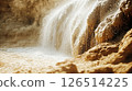 sand liquid waterfall yellow gold abstract desert background 126514225