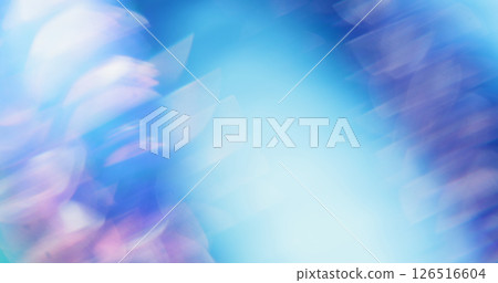 Gleaming particles. Defocused reflecting flash. Shining white sparks lens flare twirling on blue purple color bokeh light background. Gleaming particles. Defocused reflecting flash. Shining white sparks lens flare twirling on blue purple color bokeh light background. 126516604