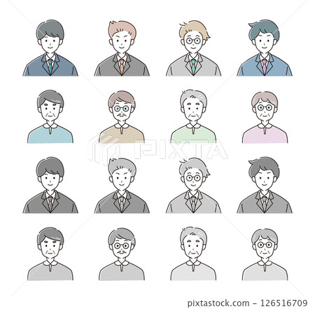 Male icon set_smile 126516709