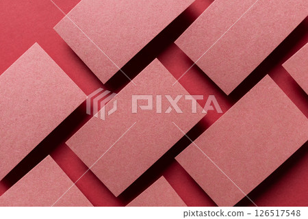 Red cards lined up on a red background Red cards lined up on a red background 126517548
