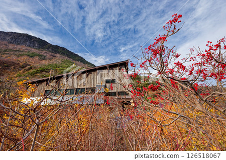 Autumn leaves at Mt. Adatara and Kurogane hut Autumn leaves at Mt. Adatara and Kurogane hut 126518067