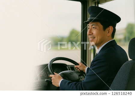 Male bus driver 126518240