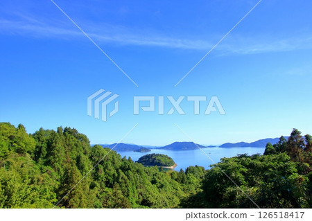 從大芝島眺望心島和飛島街道 126518417