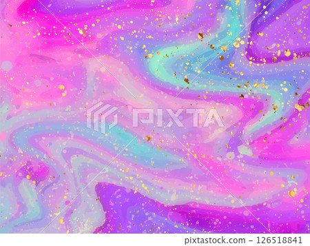 Vector pastel marble abstract background with soft swirls, bright colors, and delicate paint splashes. This dreamy fluid texture is perfect for digital art, print design, invitations, packaging 126518841