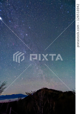 從大菩薩峠眺望的星空與大菩薩山 126518942