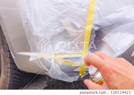 Repairing scratches on cars, rust-preventive primer coating Repairing scratches on cars, rust-preventive primer coating 126519421