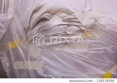 Car bumper scratch repair, body color spray painting 126519590