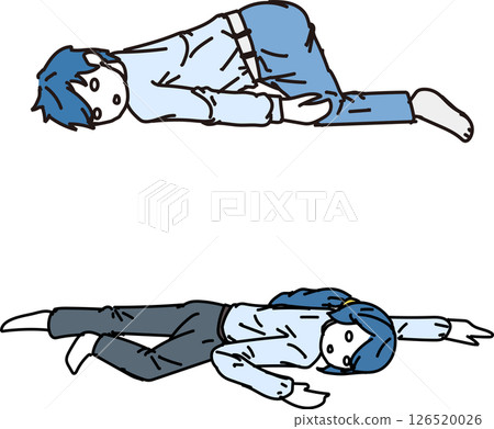 Fainting_Men and Women Set Blue Fainting_Men and Women Set Blue 126520026