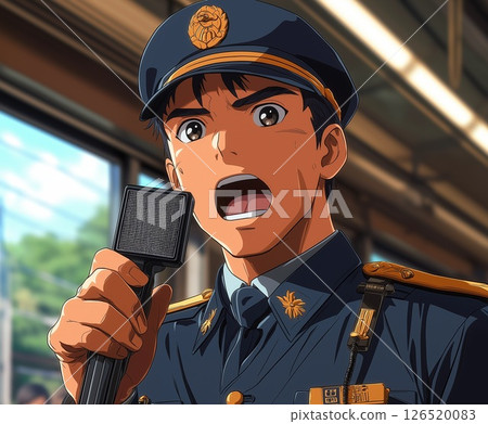 當地列車長用麥克風播報 當地列車長用麥克風播報 126520083