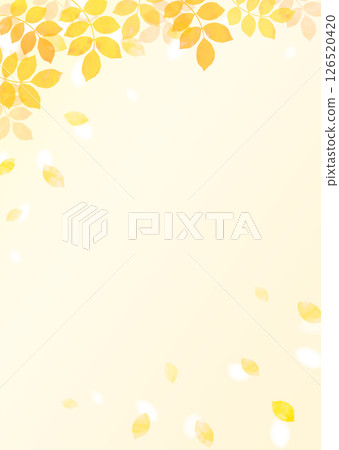 秋葉飄落的插畫素材 126520420