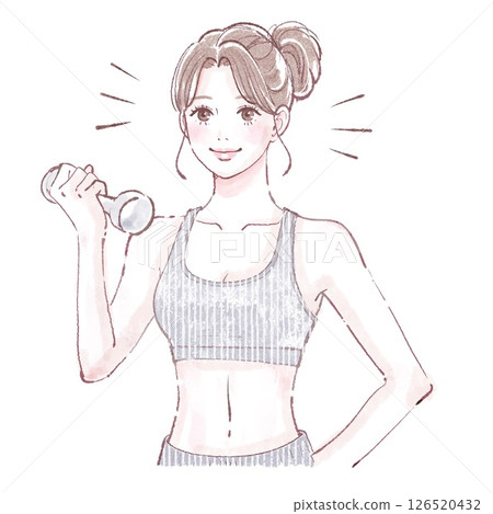 Dumbbell, Woman, Muscle Training, Fitness, Exercise, Workout, Muscle, Training Dumbbell, Woman, Muscle Training, Fitness, Exercise, Workout, Muscle, Training 126520432