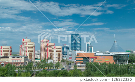 New business district timelapse from roof in the capital of Kazakhstan in Astana. New business district timelapse from roof in the capital of Kazakhstan in Astana. 126522320