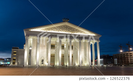 State opera and ballet theatre timelapse hyperlapse. Astana, Kazakhstan State opera and ballet theatre timelapse hyperlapse. Astana, Kazakhstan 126522376