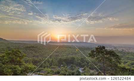 A bird's eye view of sunrise over Turkey timelapse. Turkey. A bird's eye view of sunrise over Turkey timelapse. Turkey. 126522484