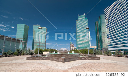 Fountain on Water-Green Boulevard timelapse hyperlapse, Nurzhol Boulevard Fountain on Water-Green Boulevard timelapse hyperlapse, Nurzhol Boulevard 126522492