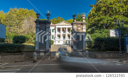 Museo Di Villa Ferrajoli in beautiful town of Albano Laziale timelapse hyperlapse, Italy Museo Di Villa Ferrajoli in beautiful town of Albano Laziale timelapse hyperlapse, Italy 126522591