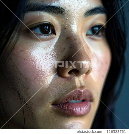 30 多歲女性的臉部特寫 126522761