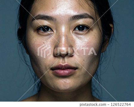 30 多歲女性的臉部特寫 126522764