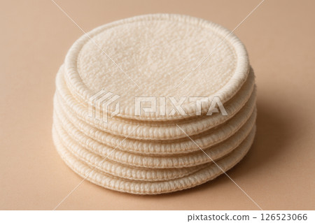 Stacked Reusable Makeup Remover Pads with Cotton Texture and Soft Shadow Stacked Reusable Makeup Remover Pads with Cotton Texture and Soft Shadow 126523066