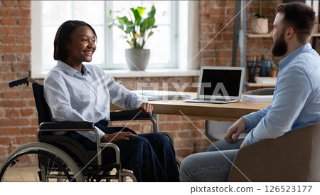 Business people collaborating in office, diversity and inclusion at work Business people collaborating in office, diversity and inclusion at work 126523177