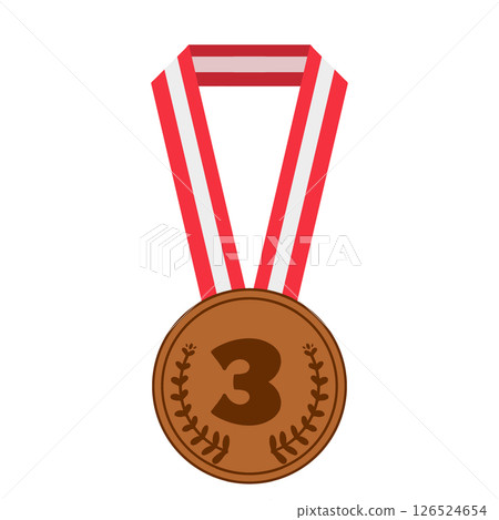 Bronze medal illustration 126524654