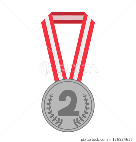 Silver medallion illustration 126524655