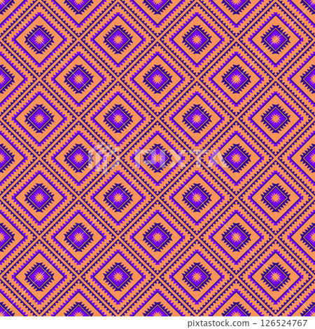 seamless geometric pattern with squares 126524767