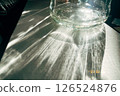 Beautiful shadows cast by the light on the glass 126524876