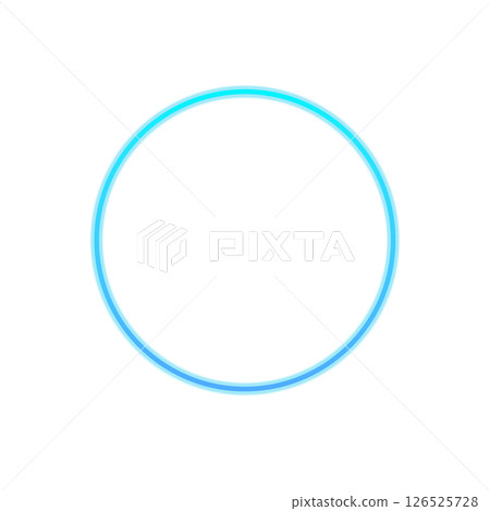 霓虹圓框藍色 126525728