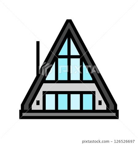 frame cabin wooden color icon vector illustration 126526697