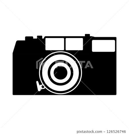 Camera Silhouette. Black and White Icon Design Elements on Isolated White Background 126526746