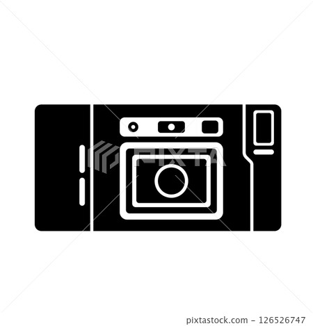 Camera Silhouette. Black and White Icon Design Elements on Isolated White Background 126526747