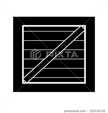 Crate Box Silhouette. Black and White Icon Design Elements on Isolated White Background Crate Box Silhouette. Black and White Icon Design Elements on Isolated White Background 126526792