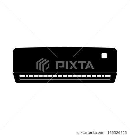 Air Conditioner Silhouette. Black and White Icon Design Elements on Isolated White Background 126526823