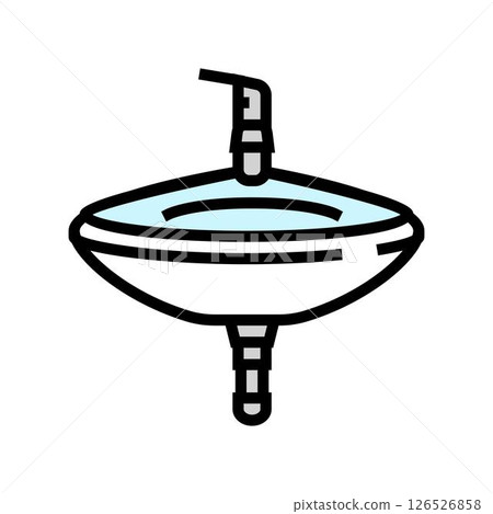 corner sink color icon vector illustration corner sink color icon vector illustration 126526858