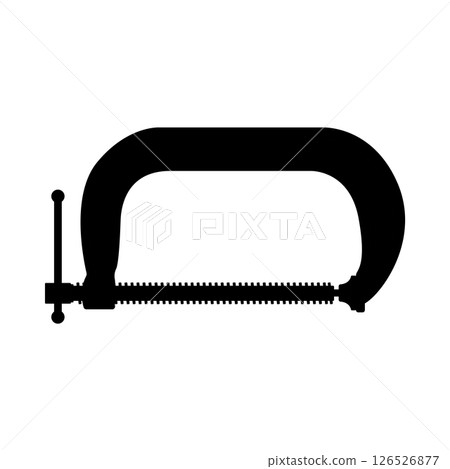 Clamp Silhouette. Black and White Icon Design Element on Isolated White Background 126526877