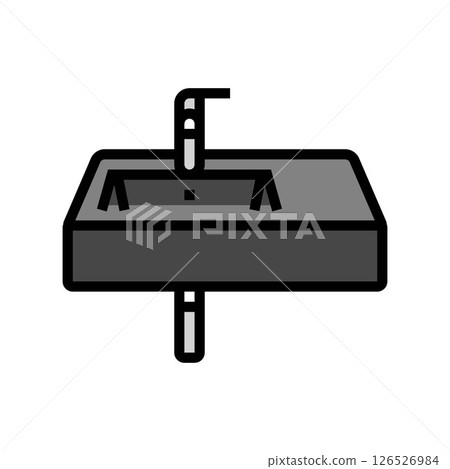 wall mounted sink color icon vector illustration wall mounted sink color icon vector illustration 126526984