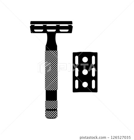 Disposable Razor Black and White Icon Design Element on Isolated White Background Disposable Razor Black and White Icon Design Element on Isolated White Background 126527035