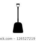 Shovel Silhouette. Black and White Icon Design Element on Isolated White Background 126527219