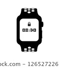 Smartwatch Silhouette. Black and White Icon Design Elements on Isolated White Background 126527226